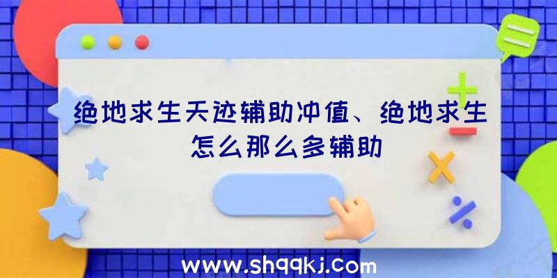 绝地求生天迹辅助冲值、绝地求生